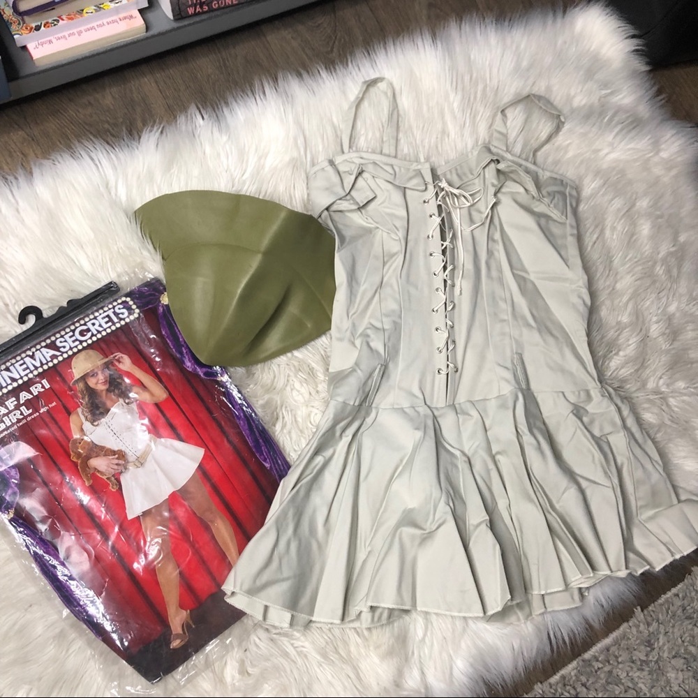 Halloween costume safari girl dress and hat